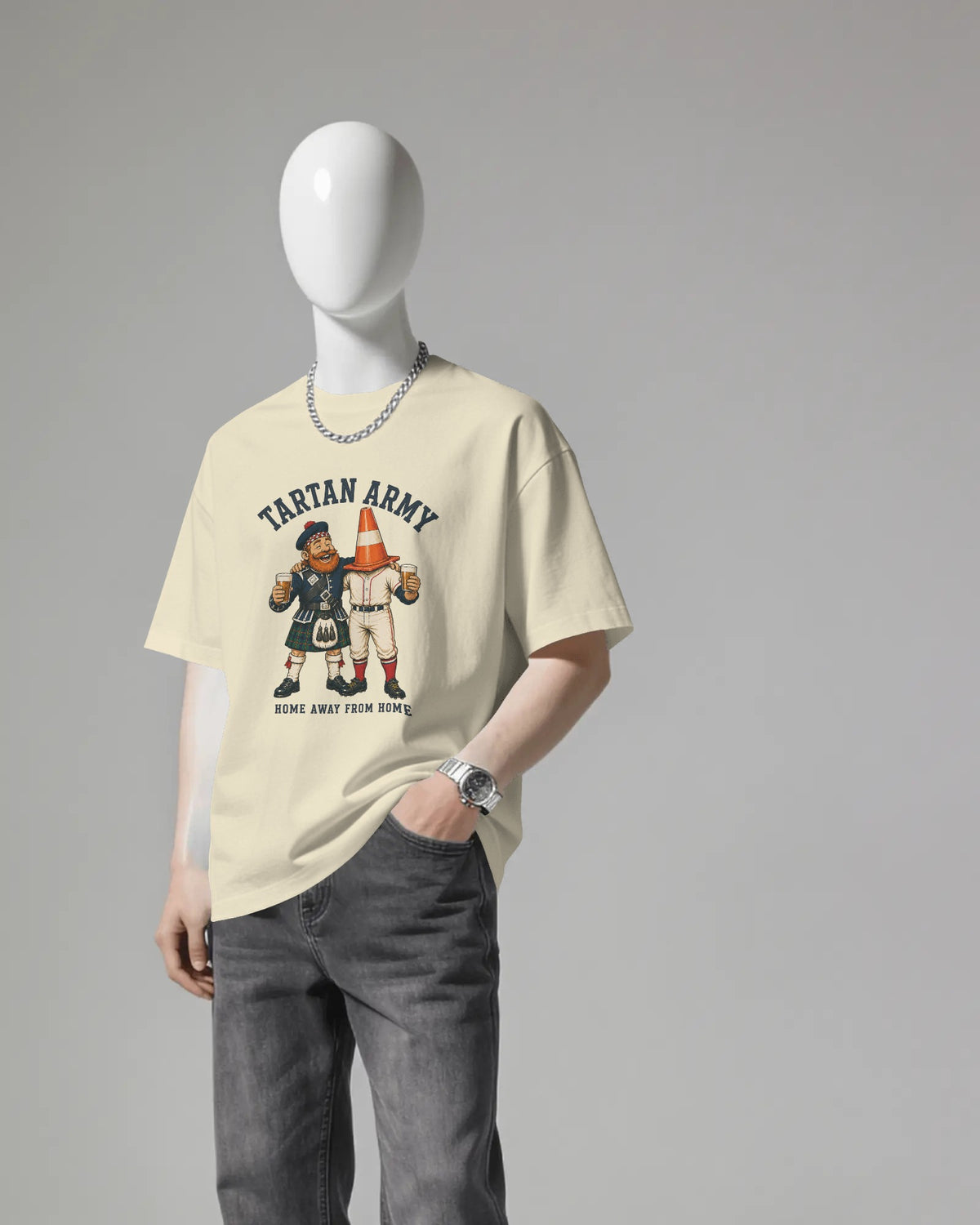 Tartan Army Home Away From Home Design 1 - Unisex T-Shirt