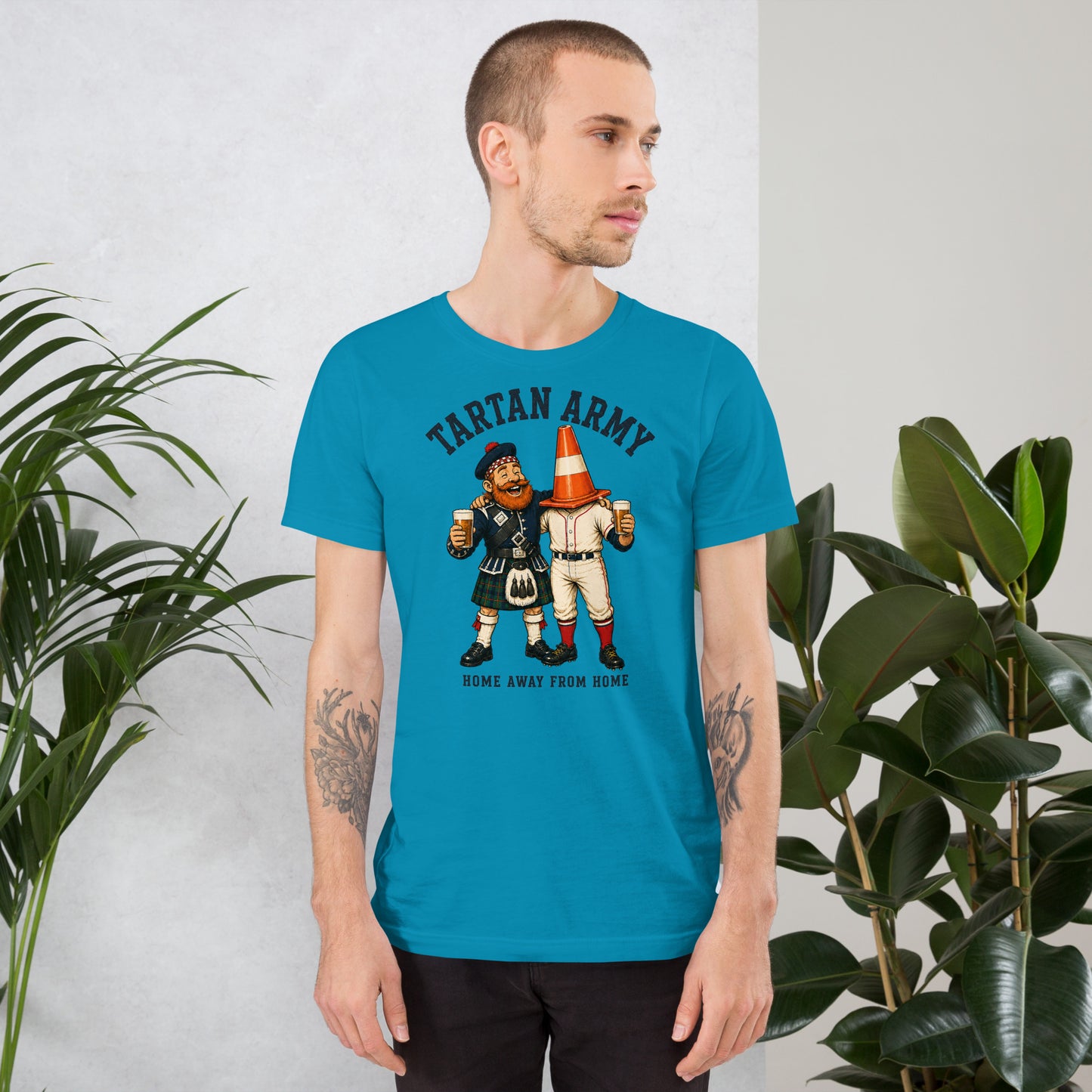 タータン・アーミー アウェイ・フロム・ホーム デザイン1 - ユニセックスTシャツ