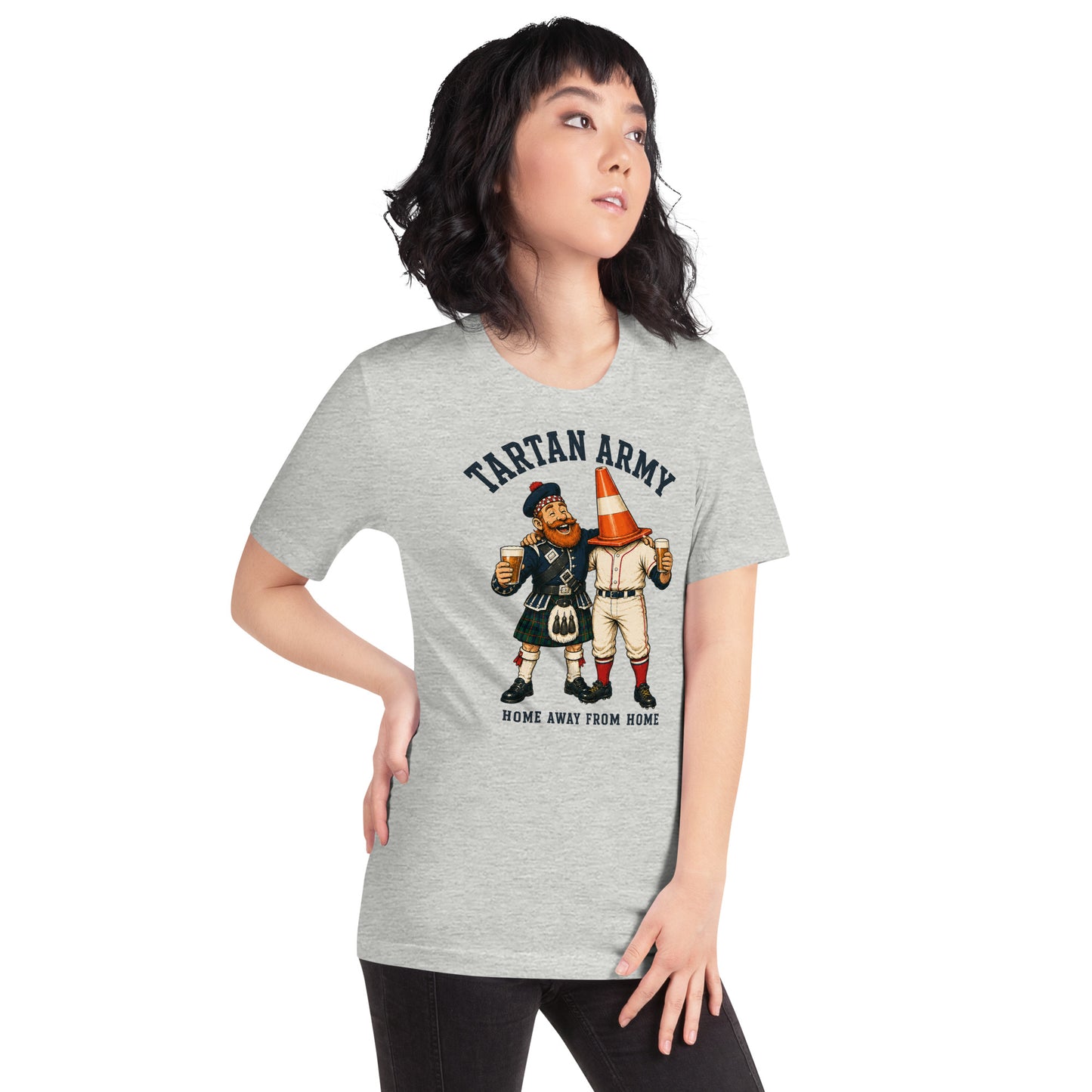 タータン・アーミー アウェイ・フロム・ホーム デザイン1 - ユニセックスTシャツ