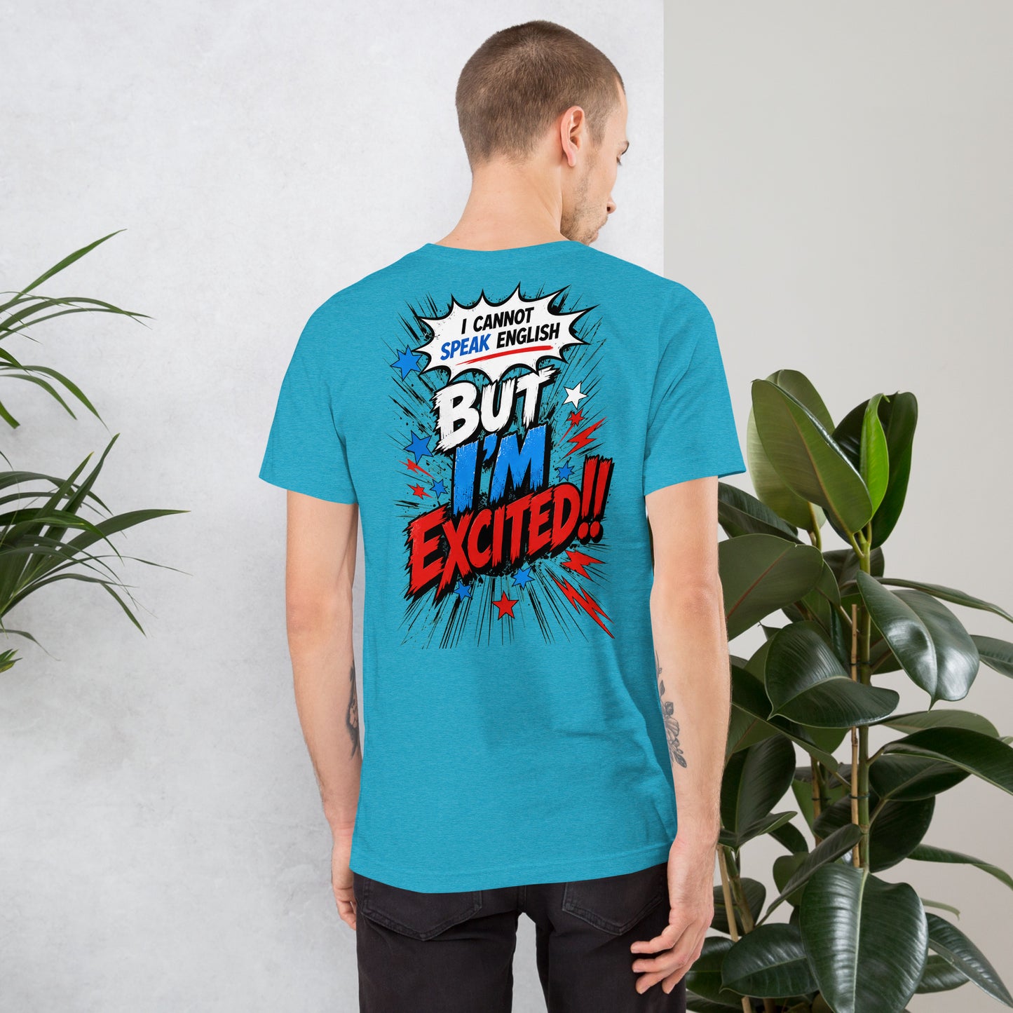 I'm Excited - 爆発デザイン、ユニセックスTシャツ