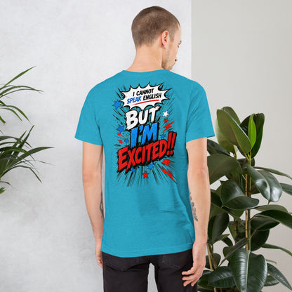 I'm Excited - 爆発デザイン、ユニセックスTシャツ