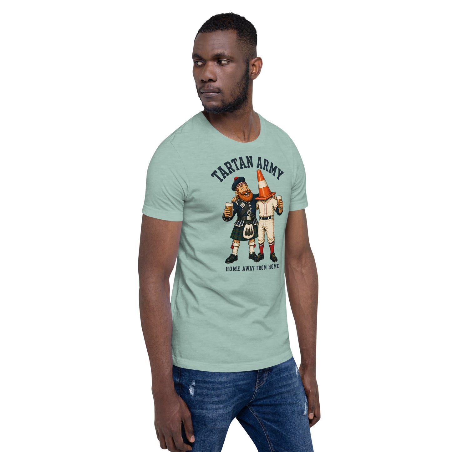 タータン・アーミー アウェイ・フロム・ホーム デザイン1 - ユニセックスTシャツ