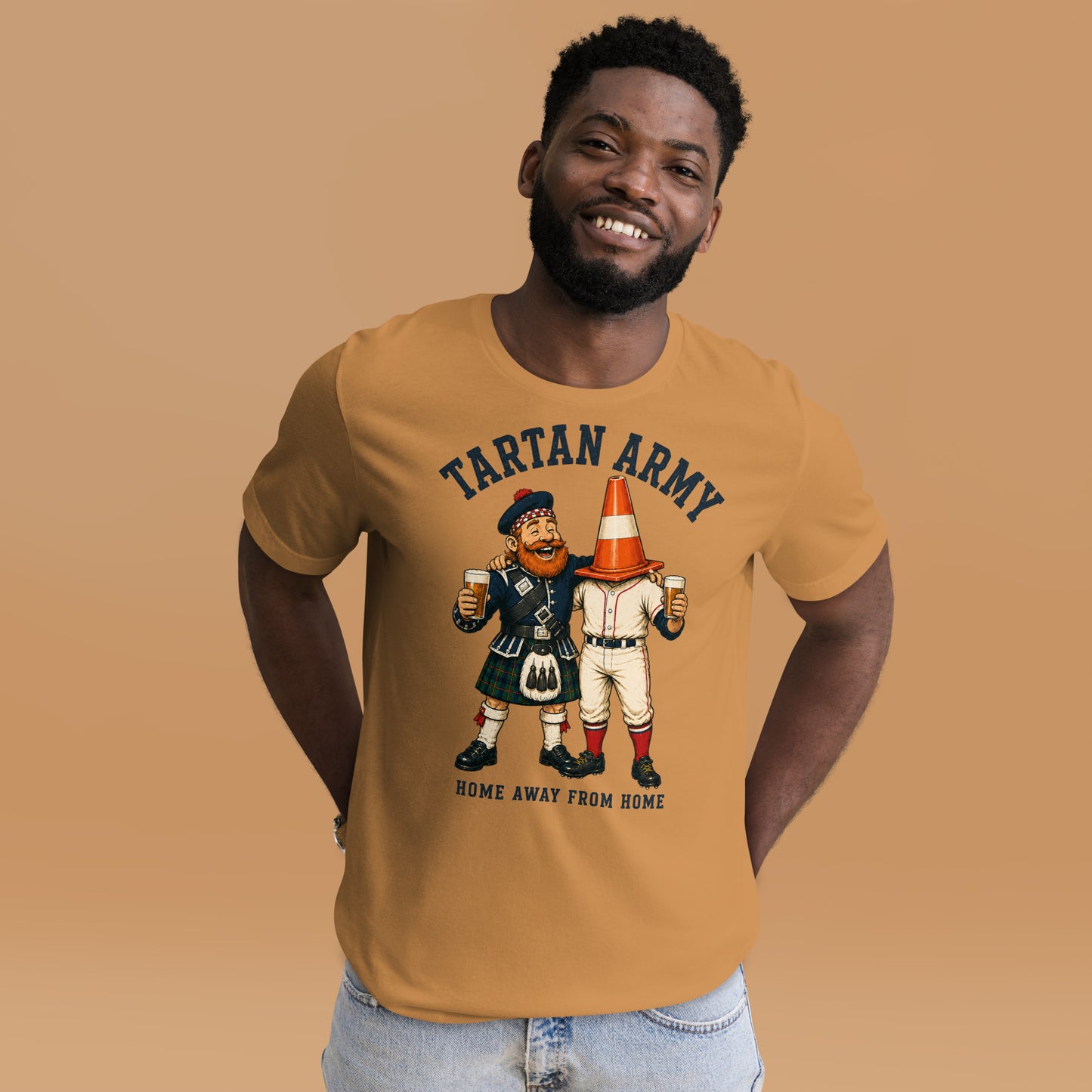 タータン・アーミー アウェイ・フロム・ホーム デザイン1 - ユニセックスTシャツ