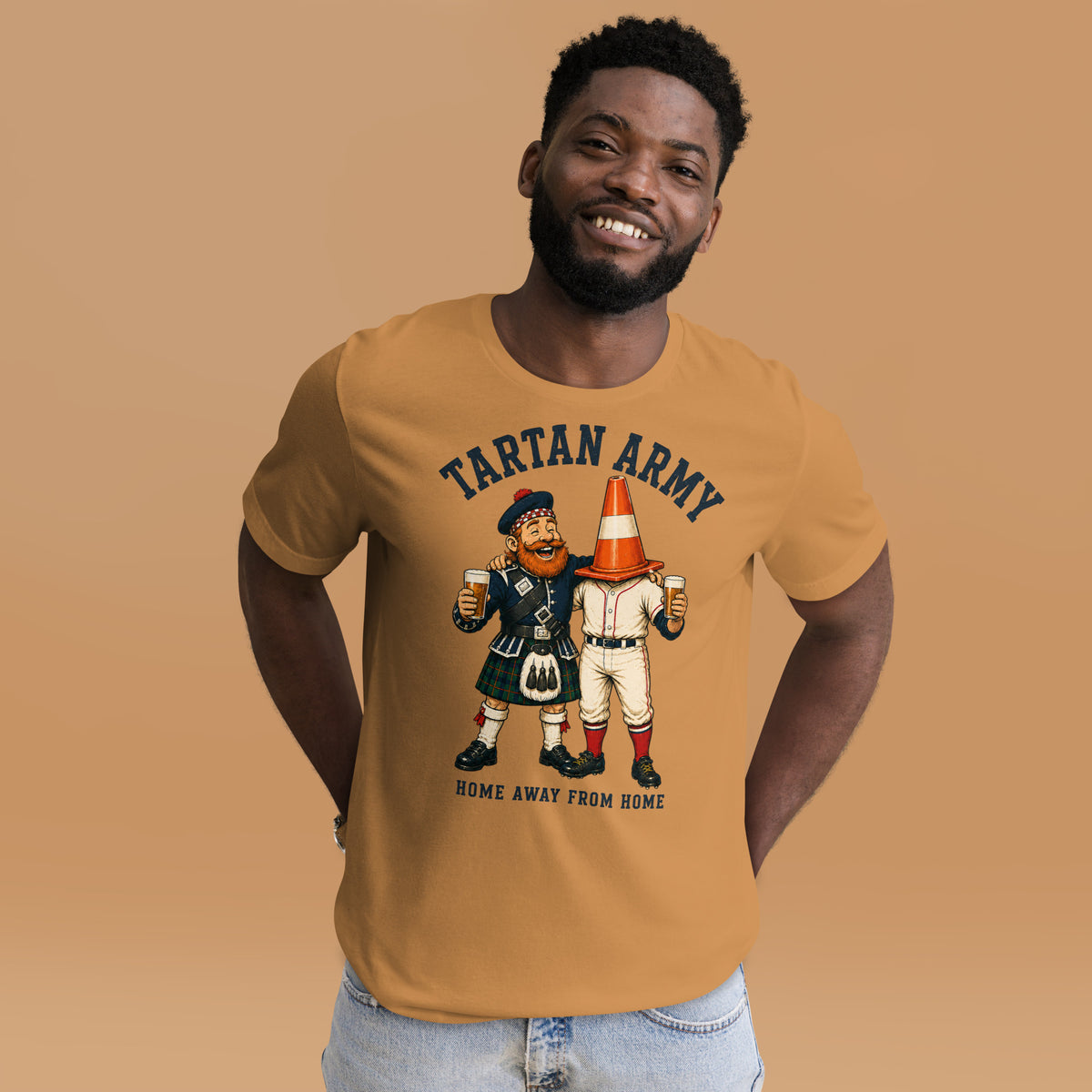 Tartan Army Home Away From Home Design 1 - Unisex T-Shirt