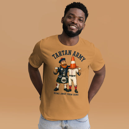 タータン・アーミー アウェイ・フロム・ホーム デザイン1 - ユニセックスTシャツ